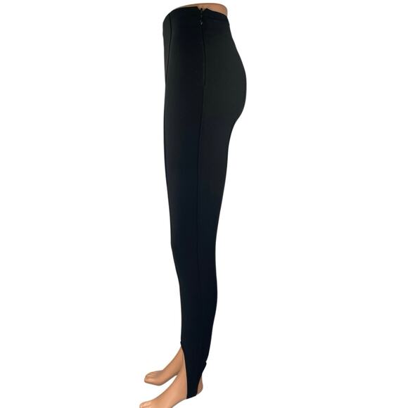 Zara Women's Black High Waisted Skinny Zipper Trousers Leggings Pants Size XS - Picture 2 of 5